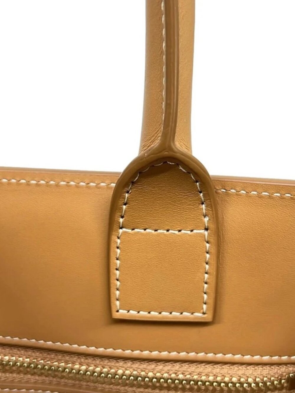 CELINE Small Vertical CELINE Cabas Cream Brown Canvas Leather Tote Bag - Picture 9 of 15